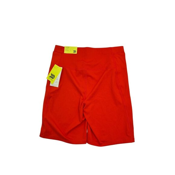 All in Motion Womens High-Rise Bike Shorts Orange M Polyester Spandex - Picture 3 of 6